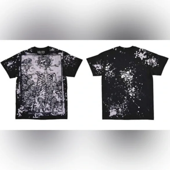 NWOT Grateful Dead Vibes Skeleton Graphic Tee - Picture 3 of 4